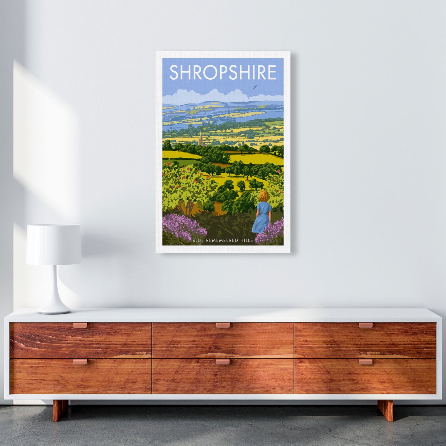 Shropshire Framed Digital Art Print by Stephen Millership A1 Canvas