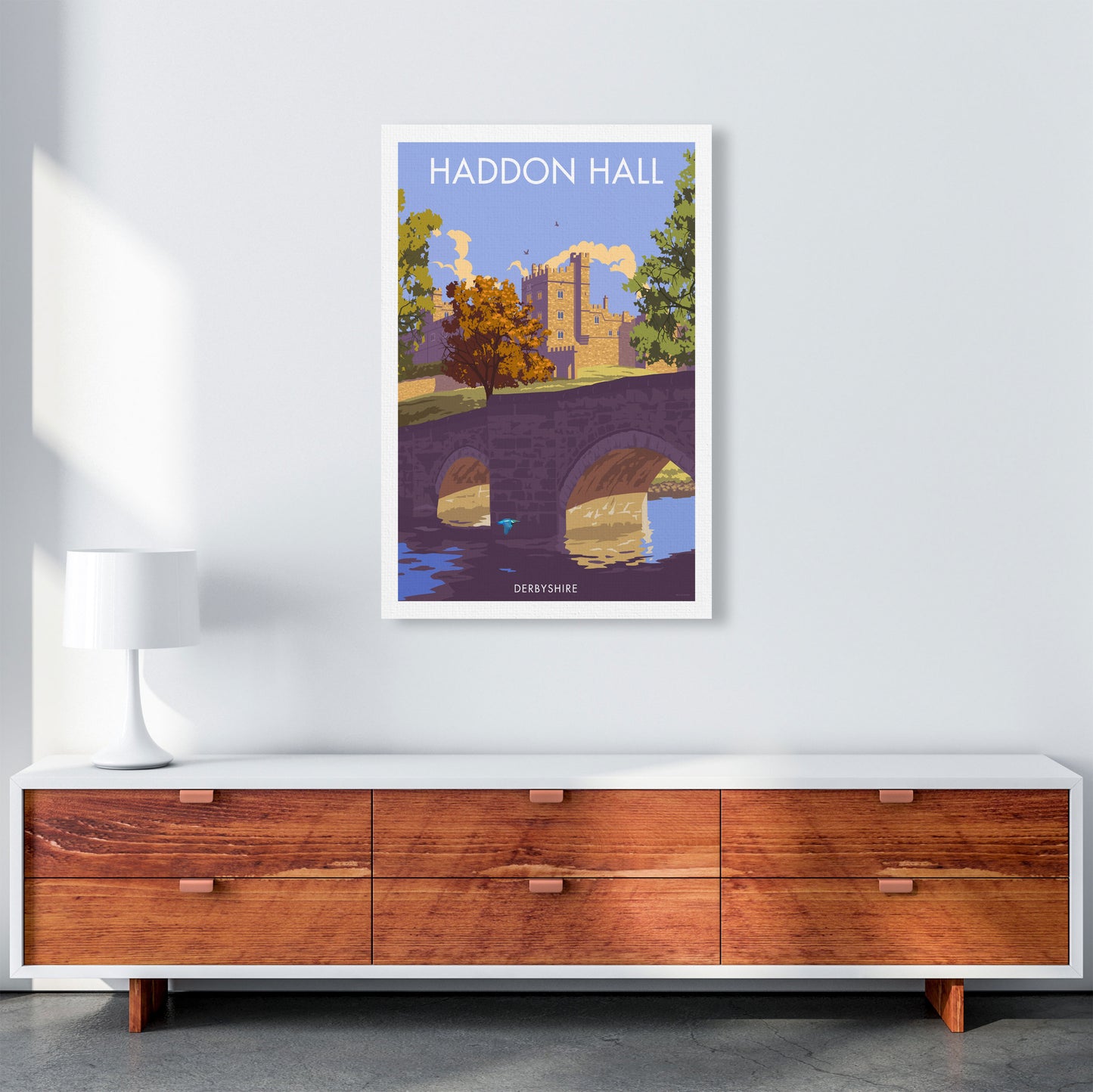 Haddon Hall Derbyshire Travel Art Print by Stephen Millership A1 Canvas