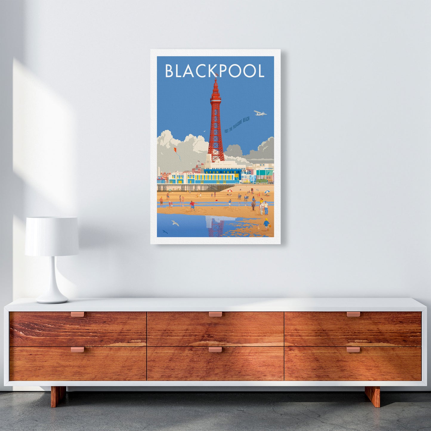 Blackpool 3 Art Print by Stephen Millership A1 Canvas