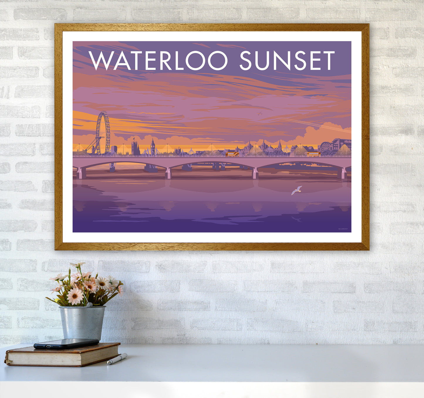 London Waterloo Travel Art Print By Stephen Millership A1 Print Only