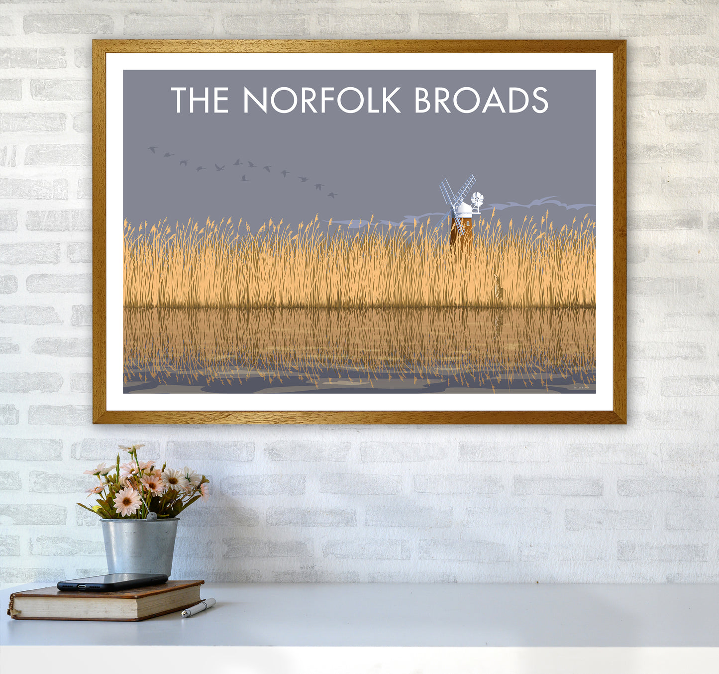 Norfolk Broads Travel Art Print By Stephen Millership A1 Print Only