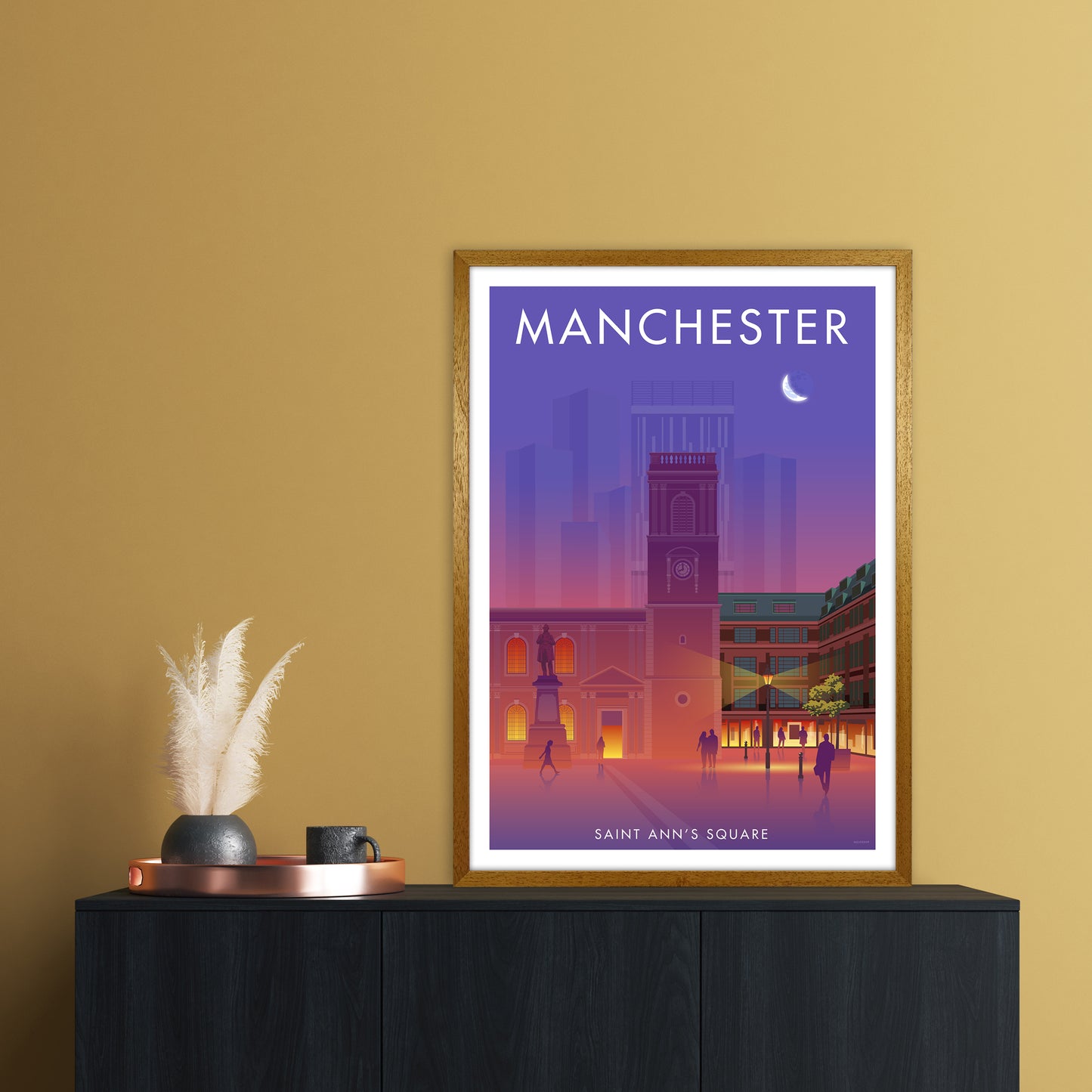 Manchester St Annes Sq Art Print by Stephen Millership A1 Print Only