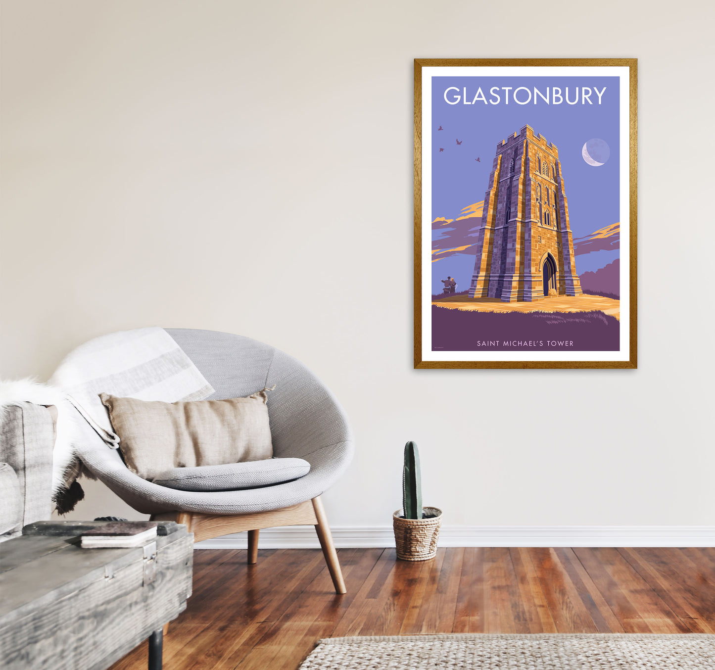 Saint Michael's Tower Glastonbury Art Print by Stephen Millership A1 Print Only