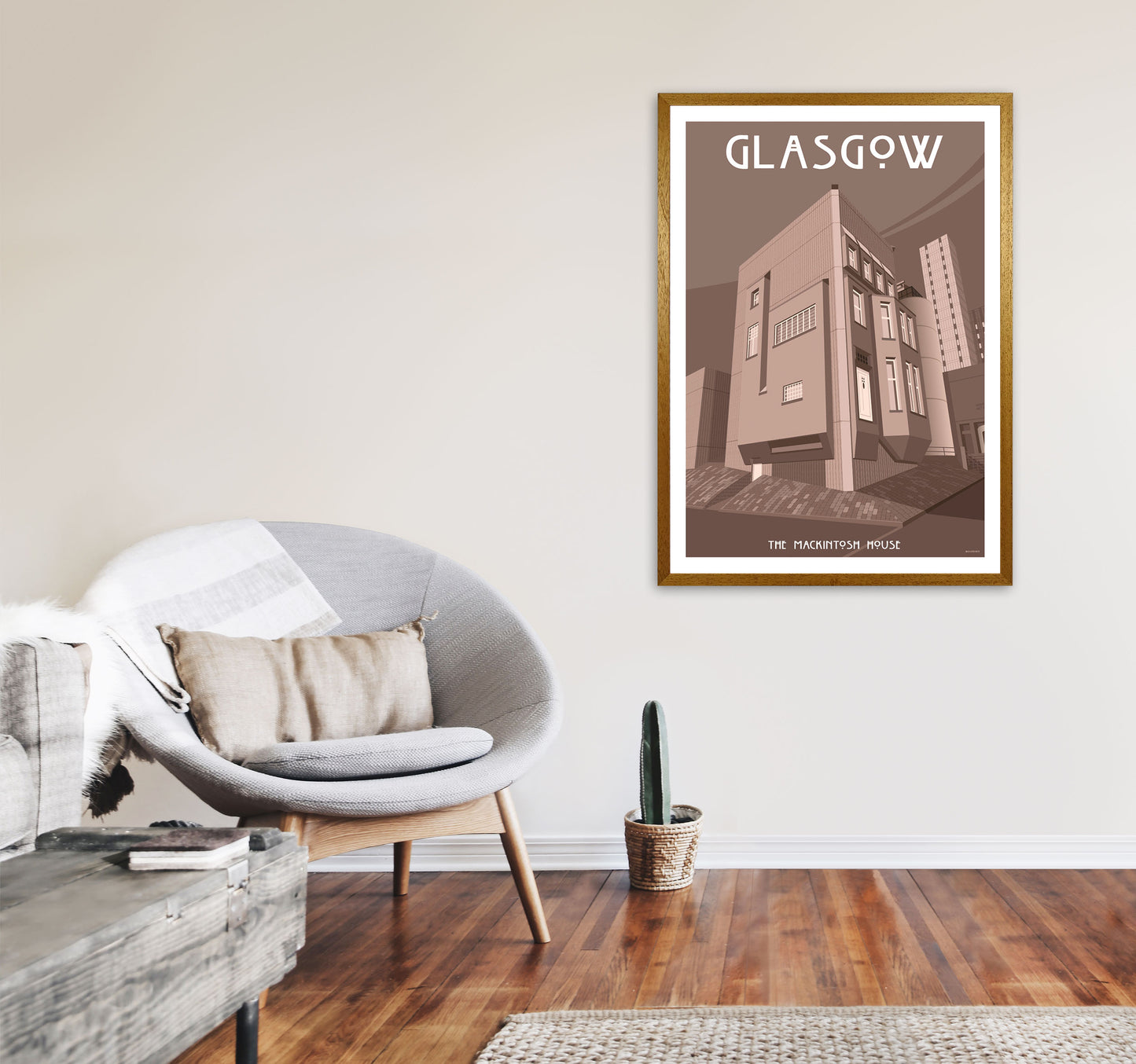 Glasgow Art Print by Stephen Millership A1 Print Only