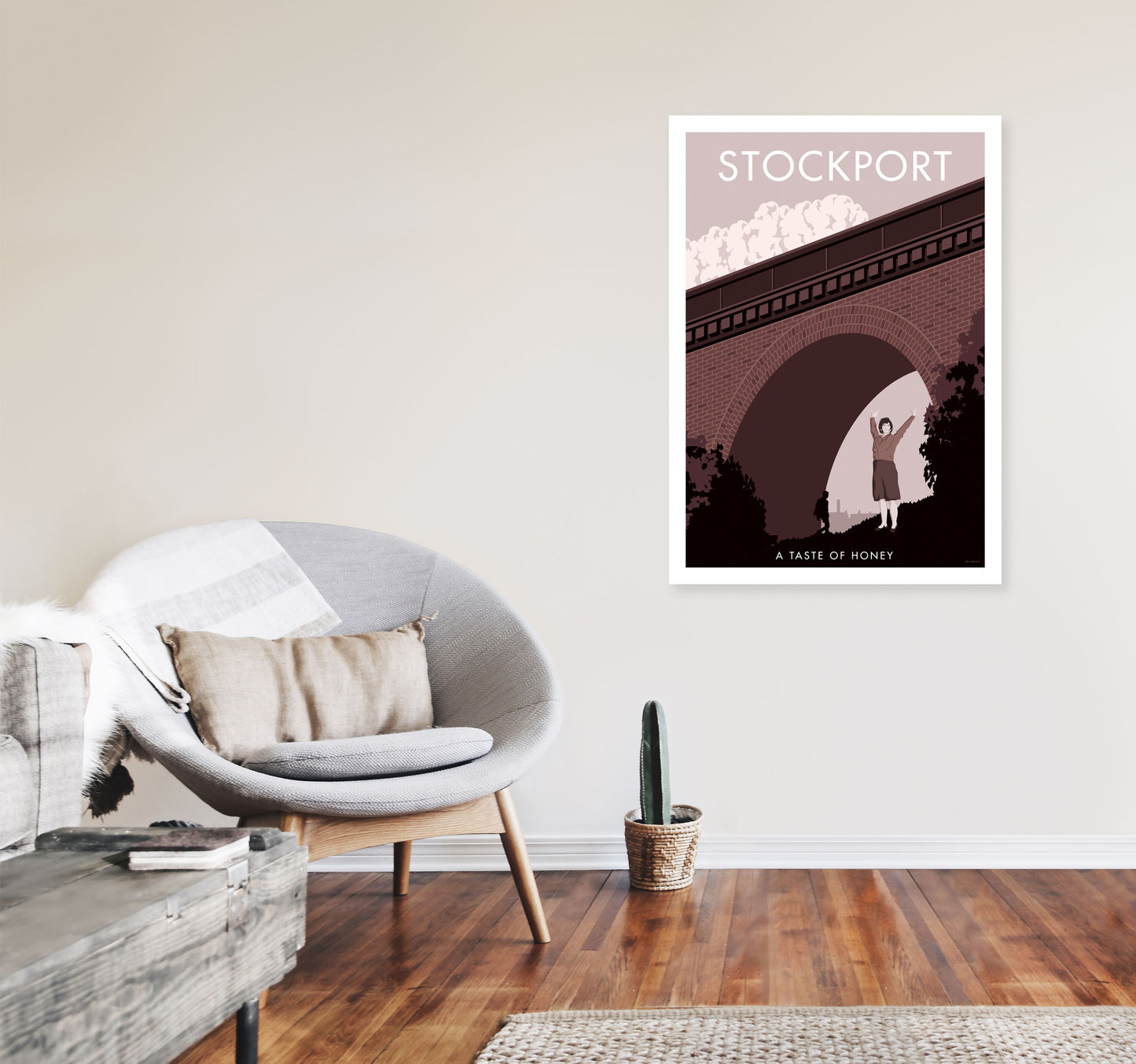 Stockport Art Print by Stephen Millership A1 Black Frame
