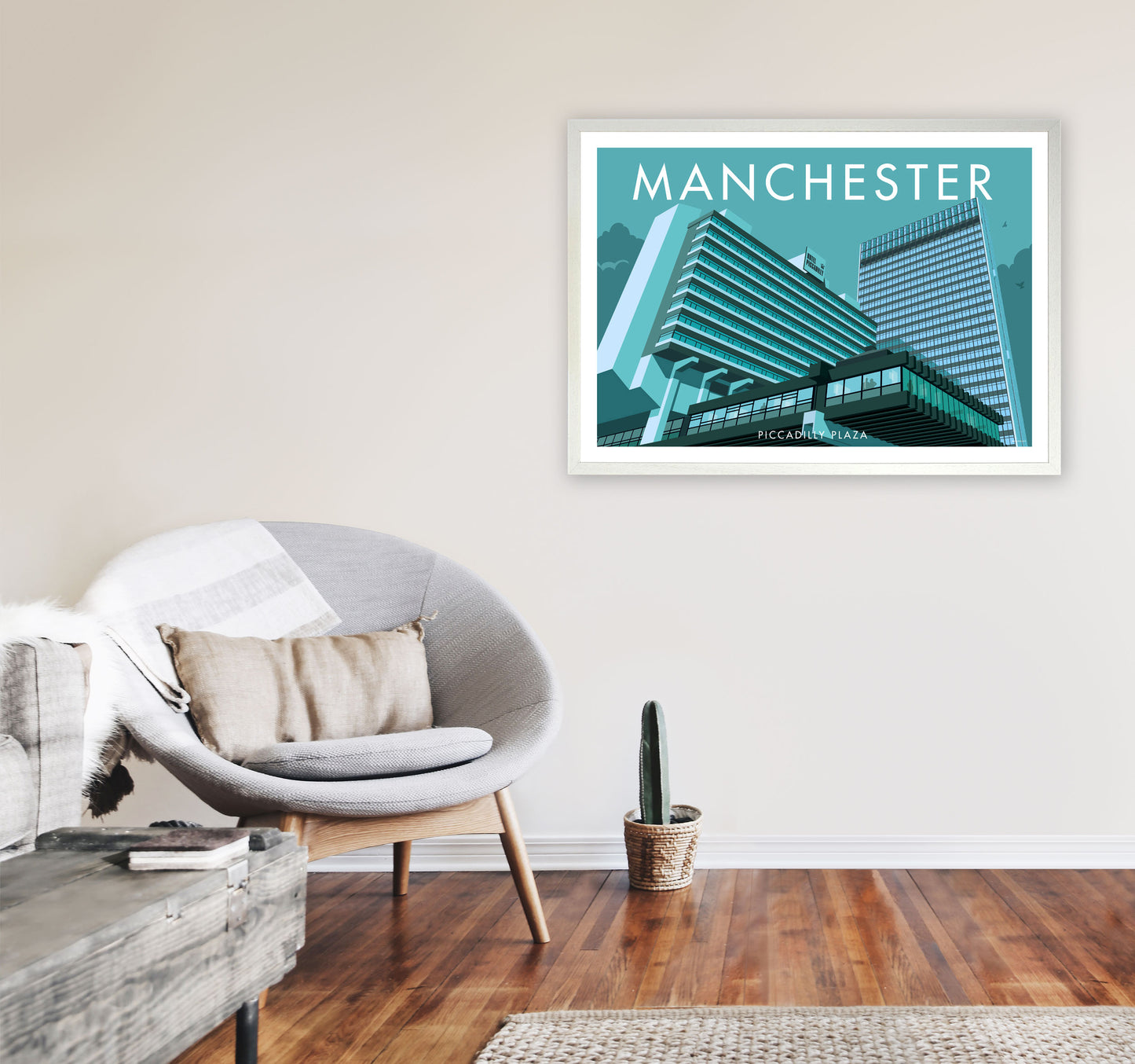 Manchester by Stephen Millership A1 Oak Frame