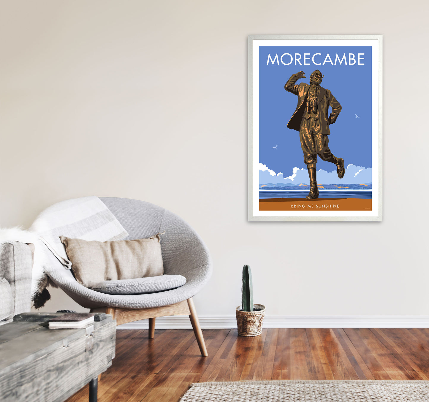 Morecambe by Stephen Millership A1 Oak Frame