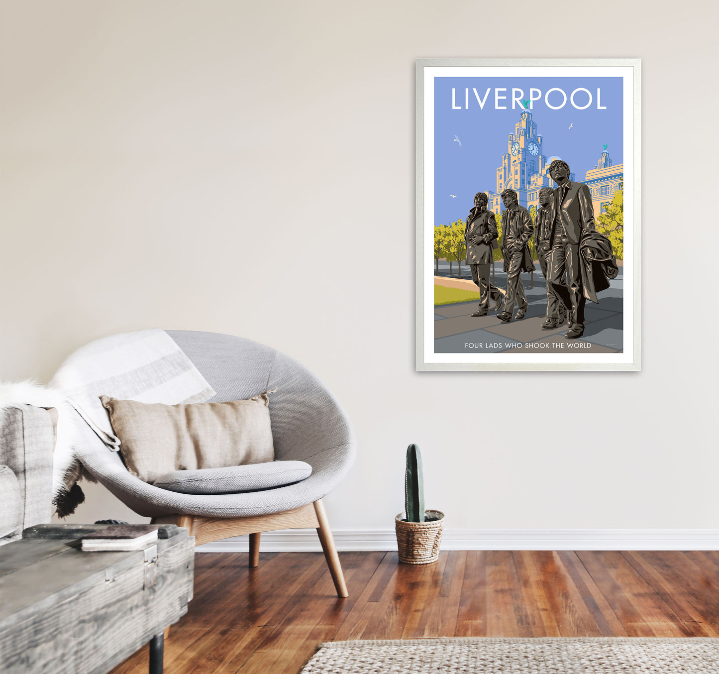 Liverpool Art Print by Stephen Millership A1 Oak Frame