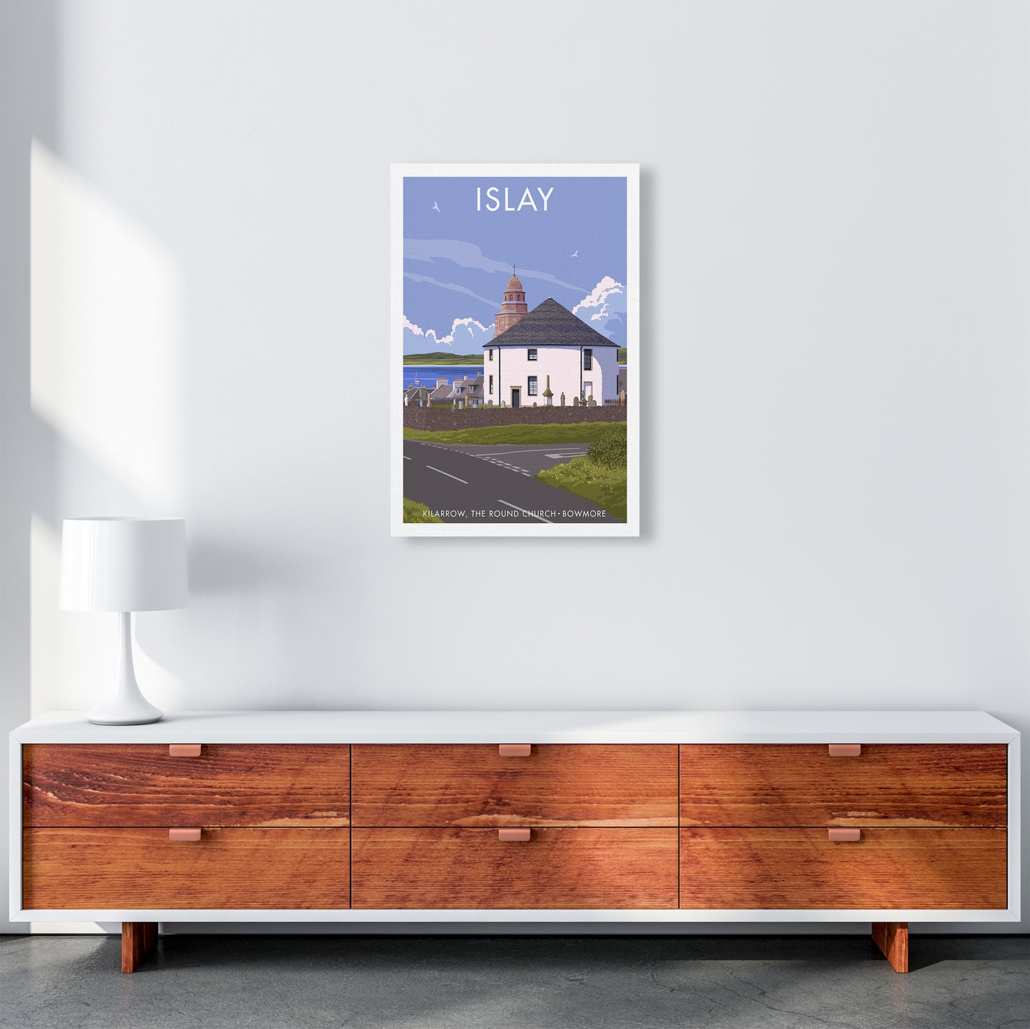 Islay Bowmore Travel Art Print By Stephen Millership A2 Canvas
