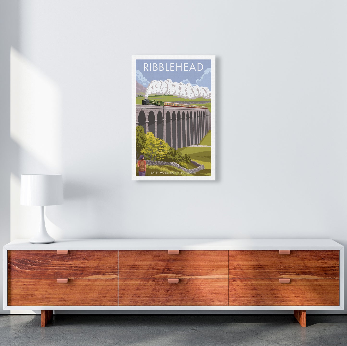 Ribblehead Travel Art Print By Stephen Millership A2 Canvas