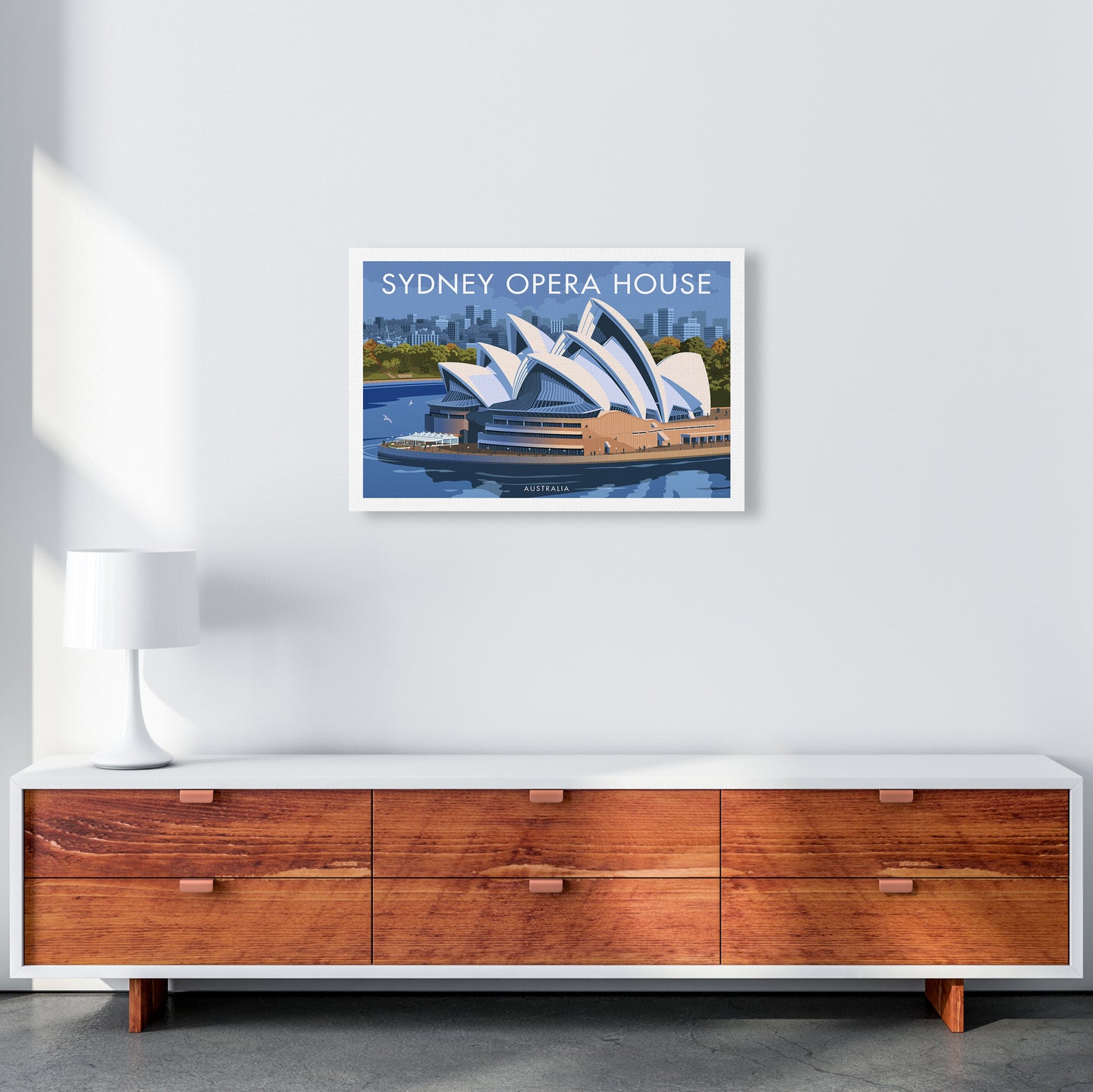 Sydney Opera House Travel Art Print By Stephen Millership A2 Canvas