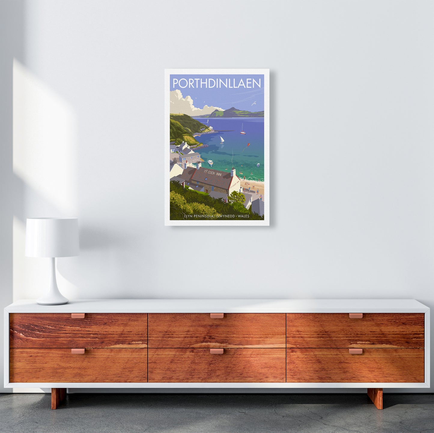 Wales Porthdinllaen Art Print by Stephen Millership A2 Canvas