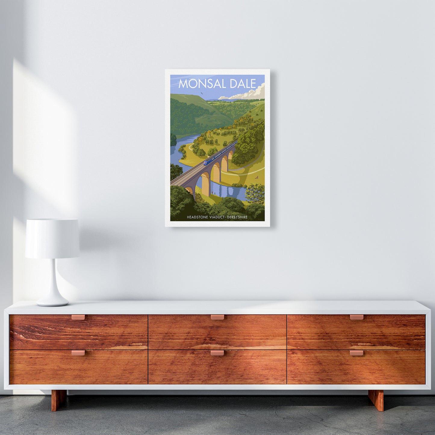 Derbyshire Monsal Dale 2 Art Print by Stephen Millership 40x50 Travel Canvas