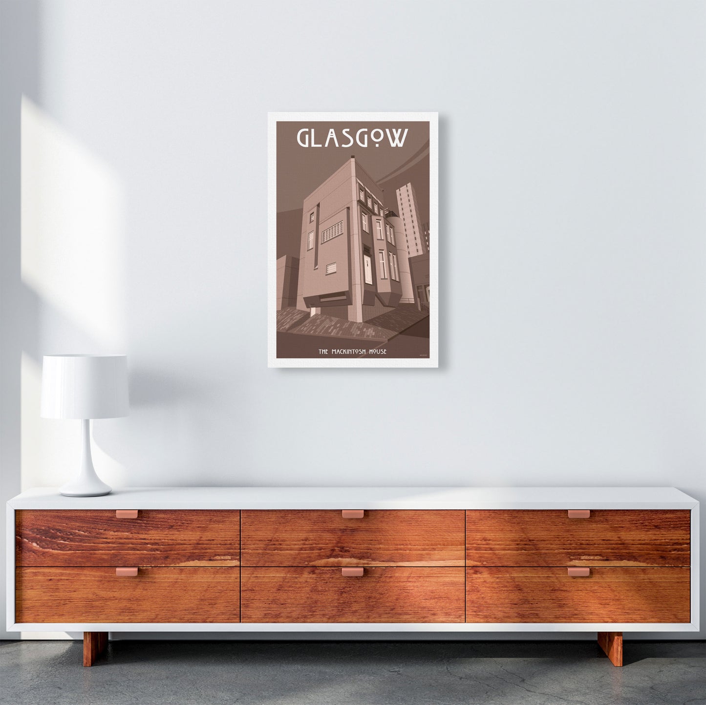 Glasgow Art Print by Stephen Millership A2 Canvas
