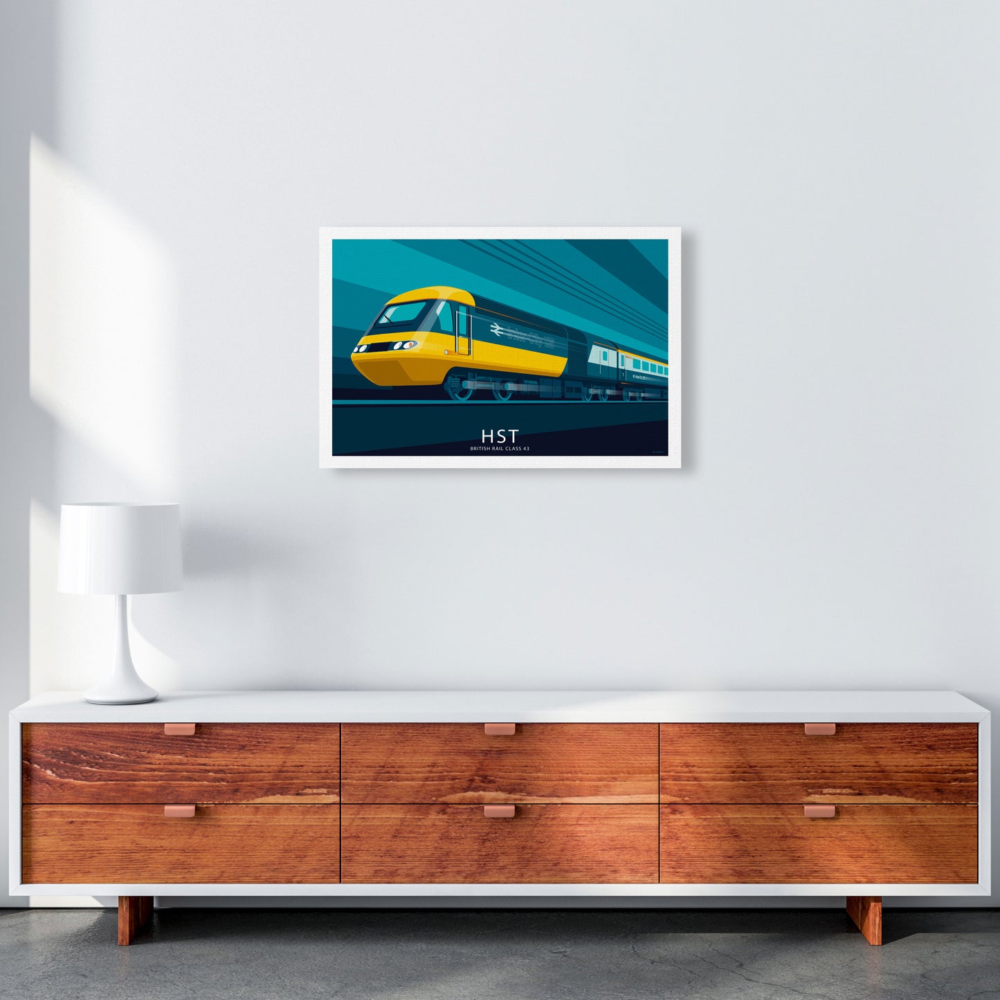 HST Travel Art Print by Stephen Millership, Vintage transport Framed Poster A2 Canvas