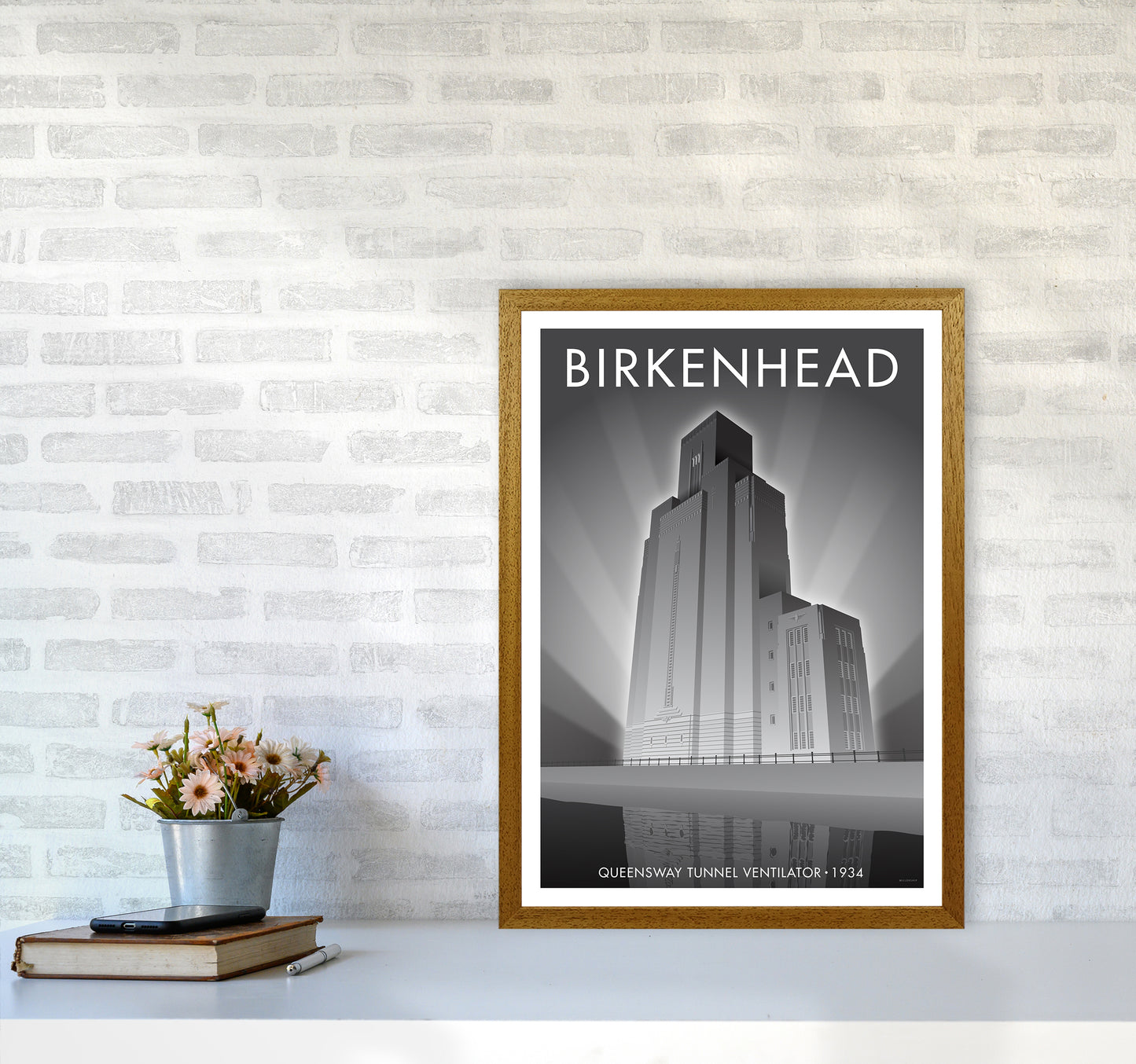 Birkenhead Queensway Tunnel Travel Art Print By Stephen Millership A2 Print Only
