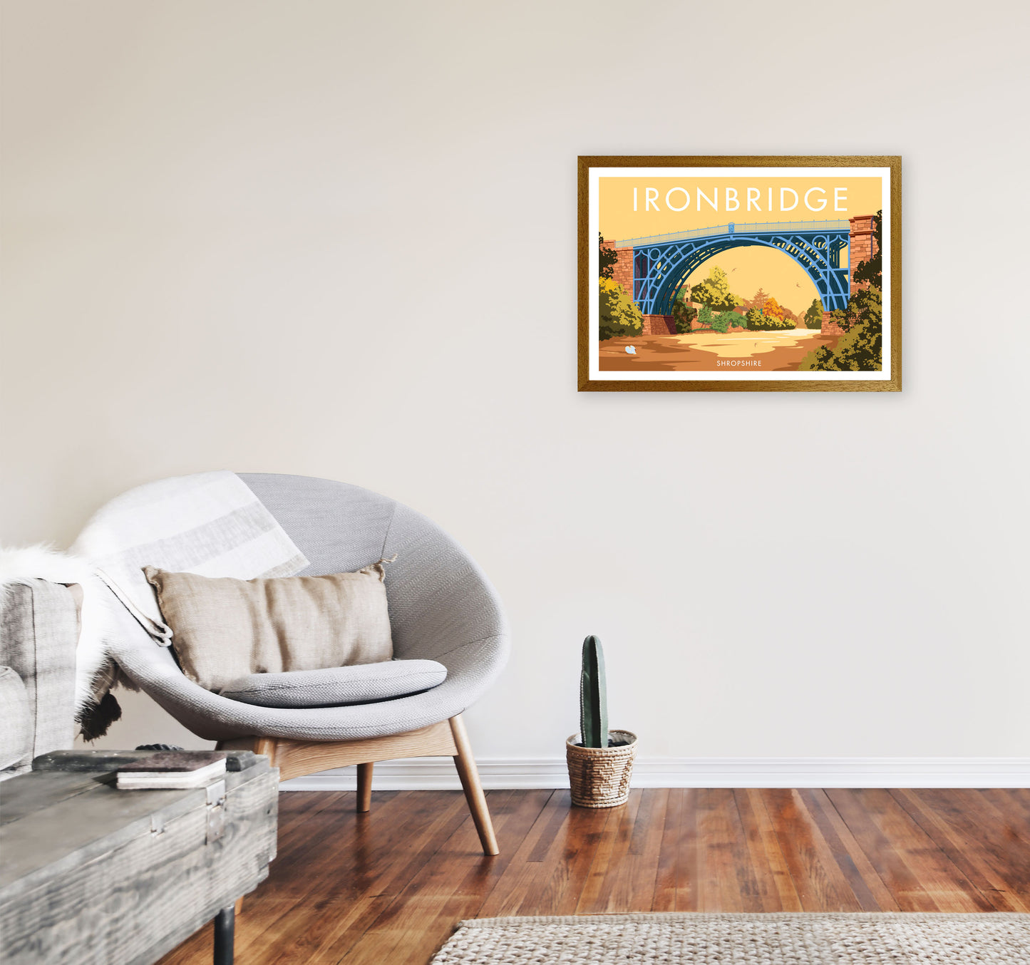 The Iron Bridge Shropshire Art Print by Stephen Millership A2 Print Only