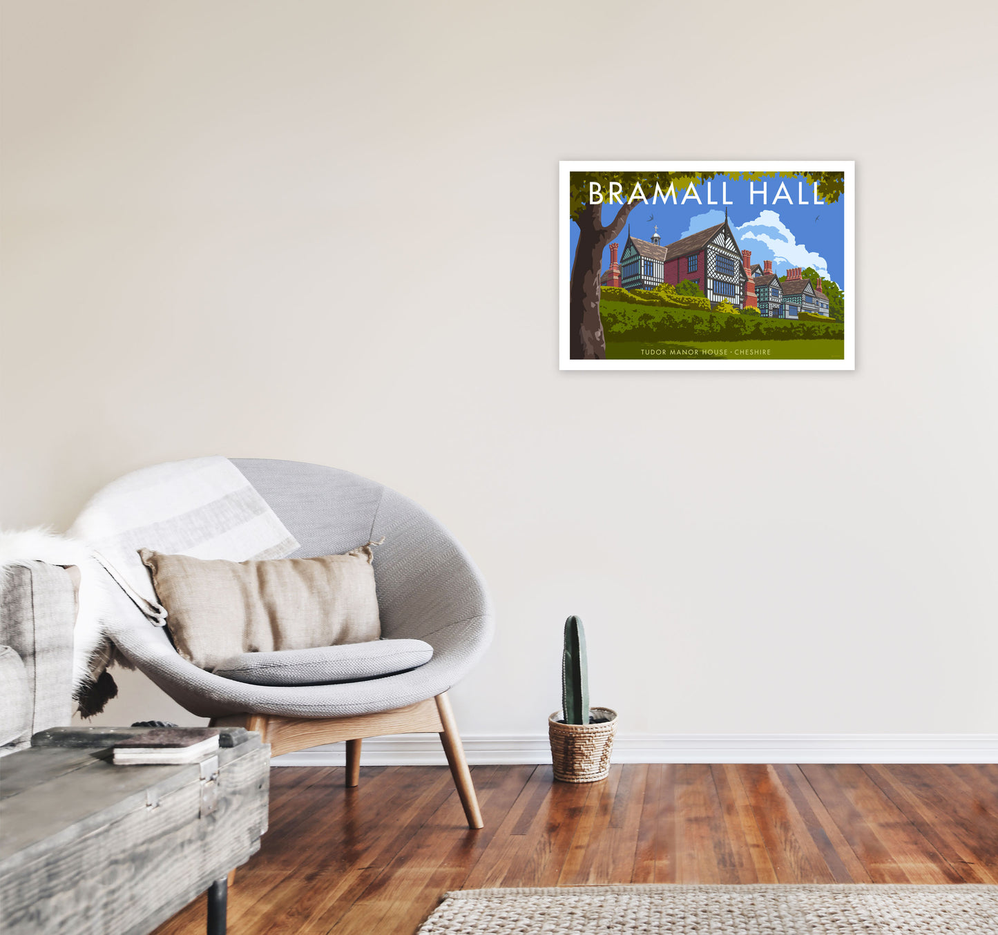 Bramall Hall by Stephen Millership A2 Black Frame