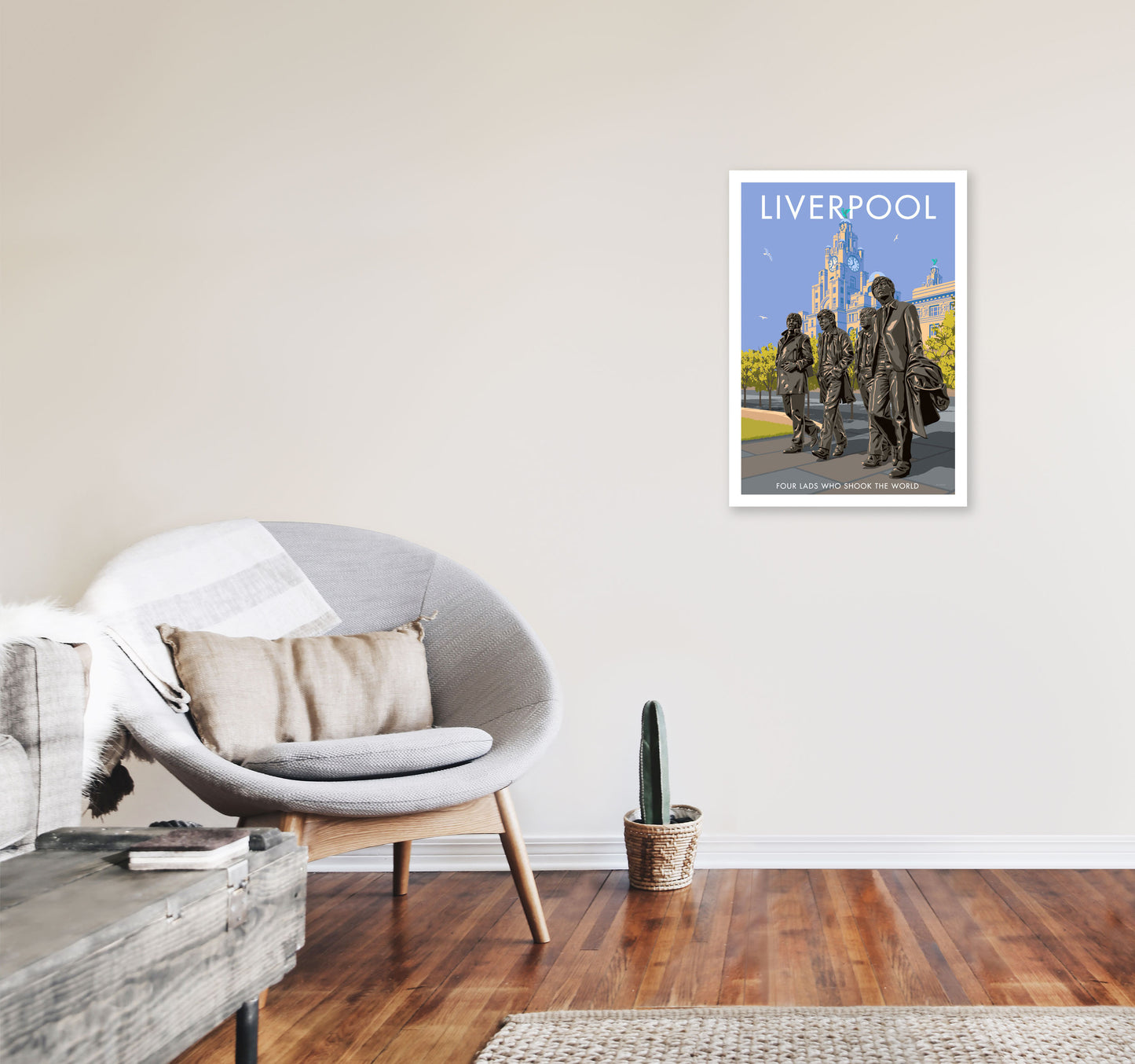 Liverpool Art Print by Stephen Millership A2 Black Frame