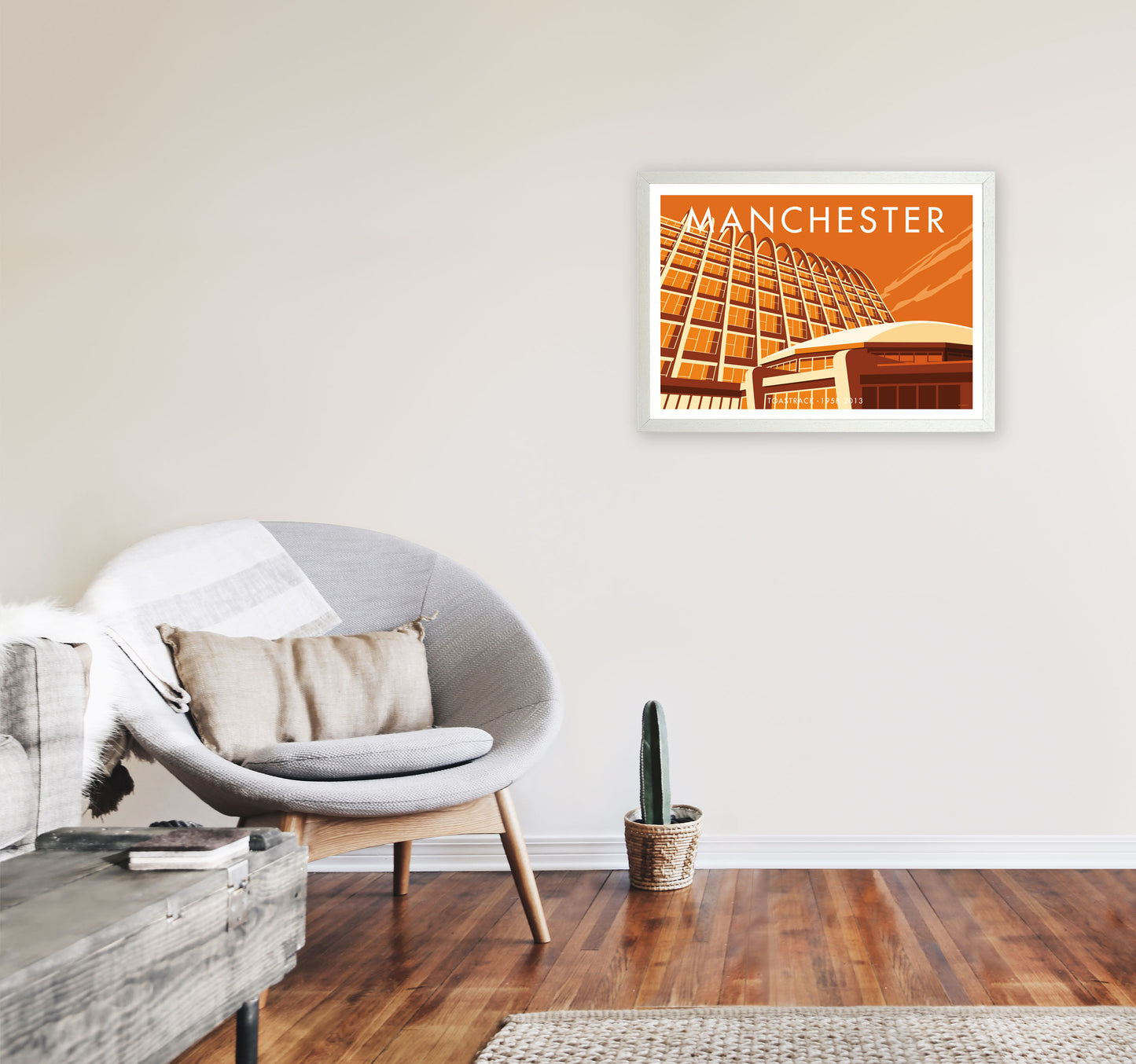 Manchester by Stephen Millership A2 Oak Frame