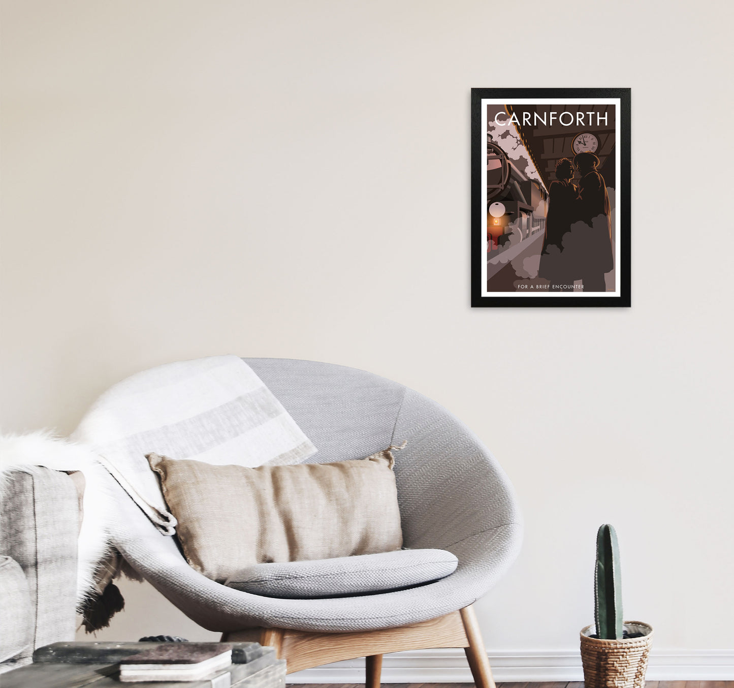 Carnforth by Stephen Millership A3 White Frame