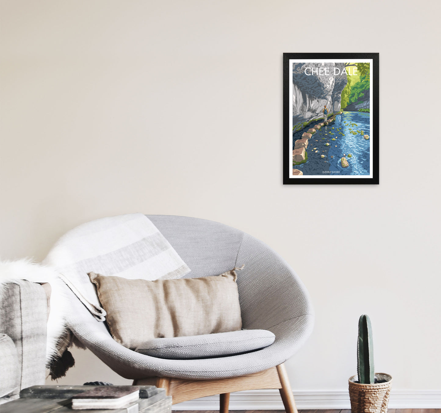 Chee Dale Art Print by Stephen Millership, Framed Wall Art A3 White Frame