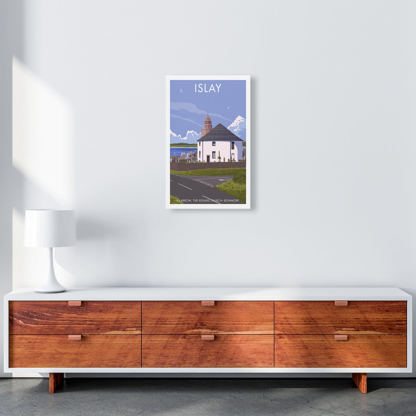 Islay Bowmore Travel Art Print By Stephen Millership A3 Canvas