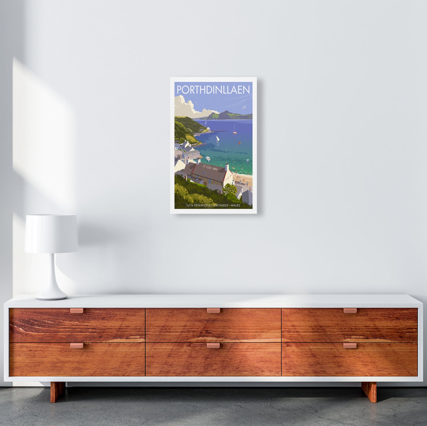 Wales Porthdinllaen Art Print by Stephen Millership A3 Canvas