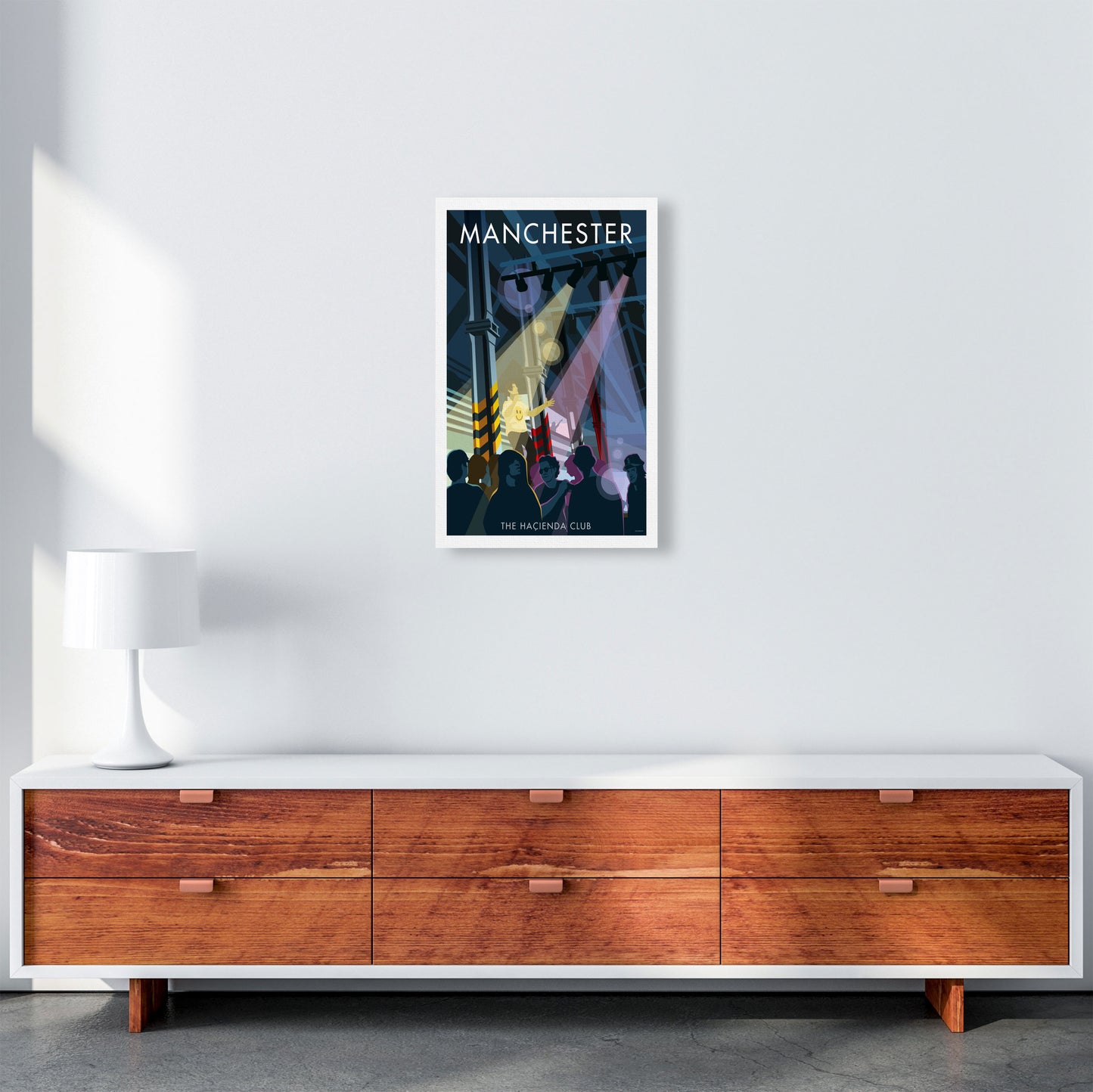 The Haçienda Club Manchester Framed Digital Art Print by Stephen Millership A3 Canvas
