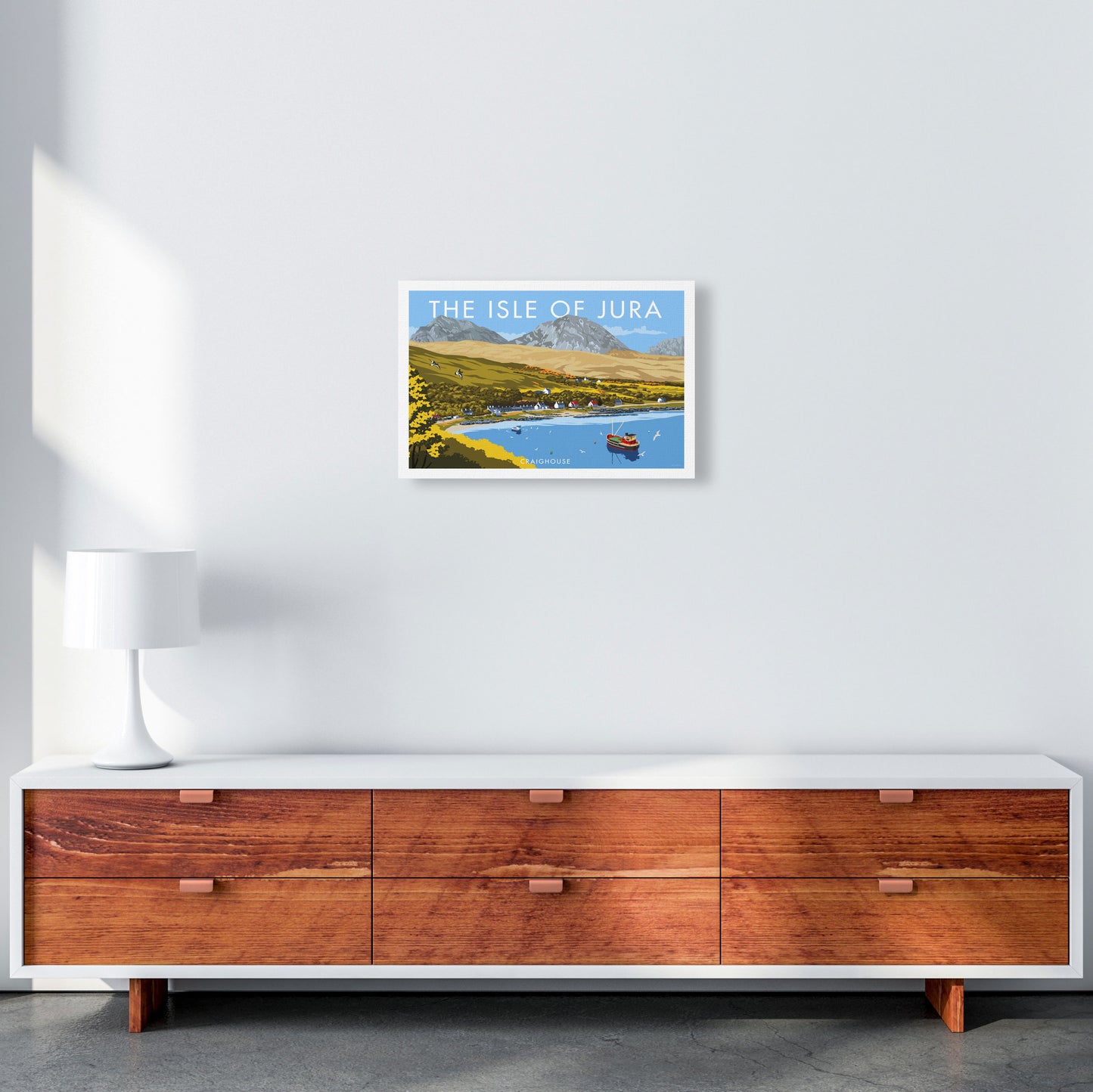 The Isle Of Jura Craighouse Art Print by Stephen Millership A3 Canvas