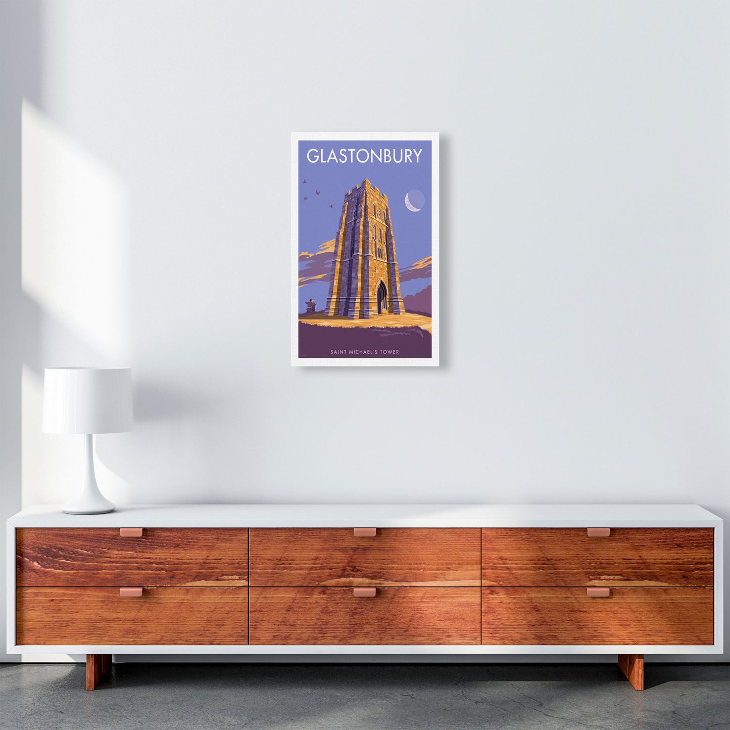 Saint Michael's Tower Glastonbury Art Print by Stephen Millership A3 Canvas