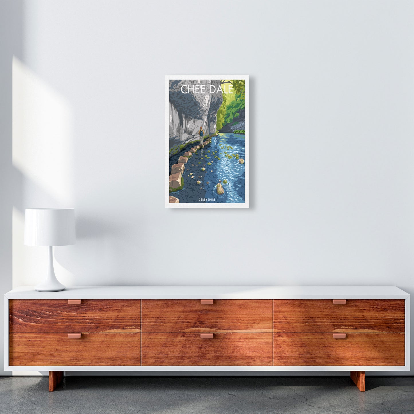 Chee Dale Art Print by Stephen Millership, Framed Wall Art A3 Canvas
