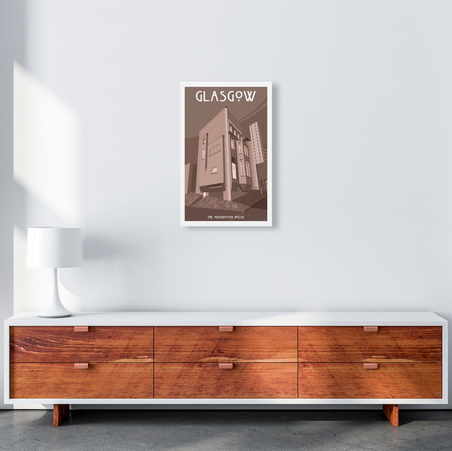 Glasgow Art Print by Stephen Millership A3 Canvas