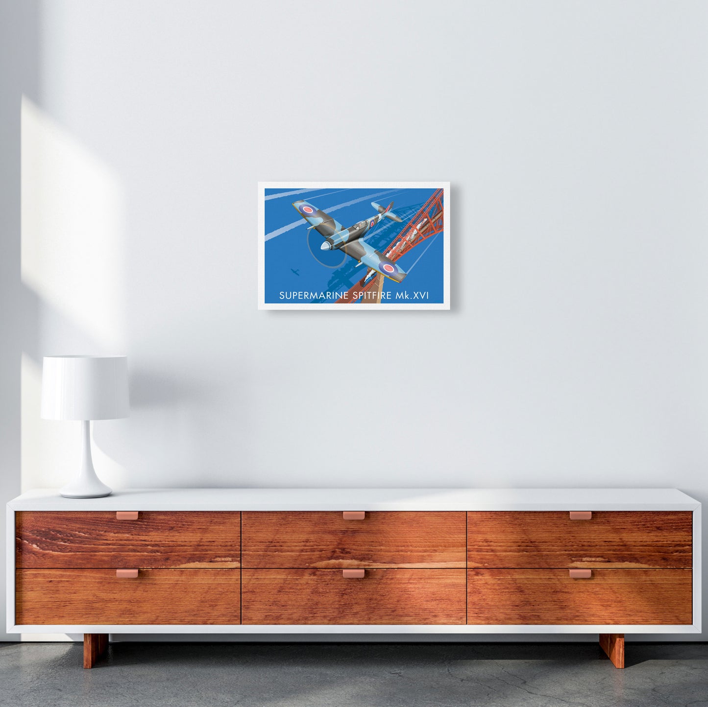 Spitfire XVI by Stephen Millership A3 Canvas