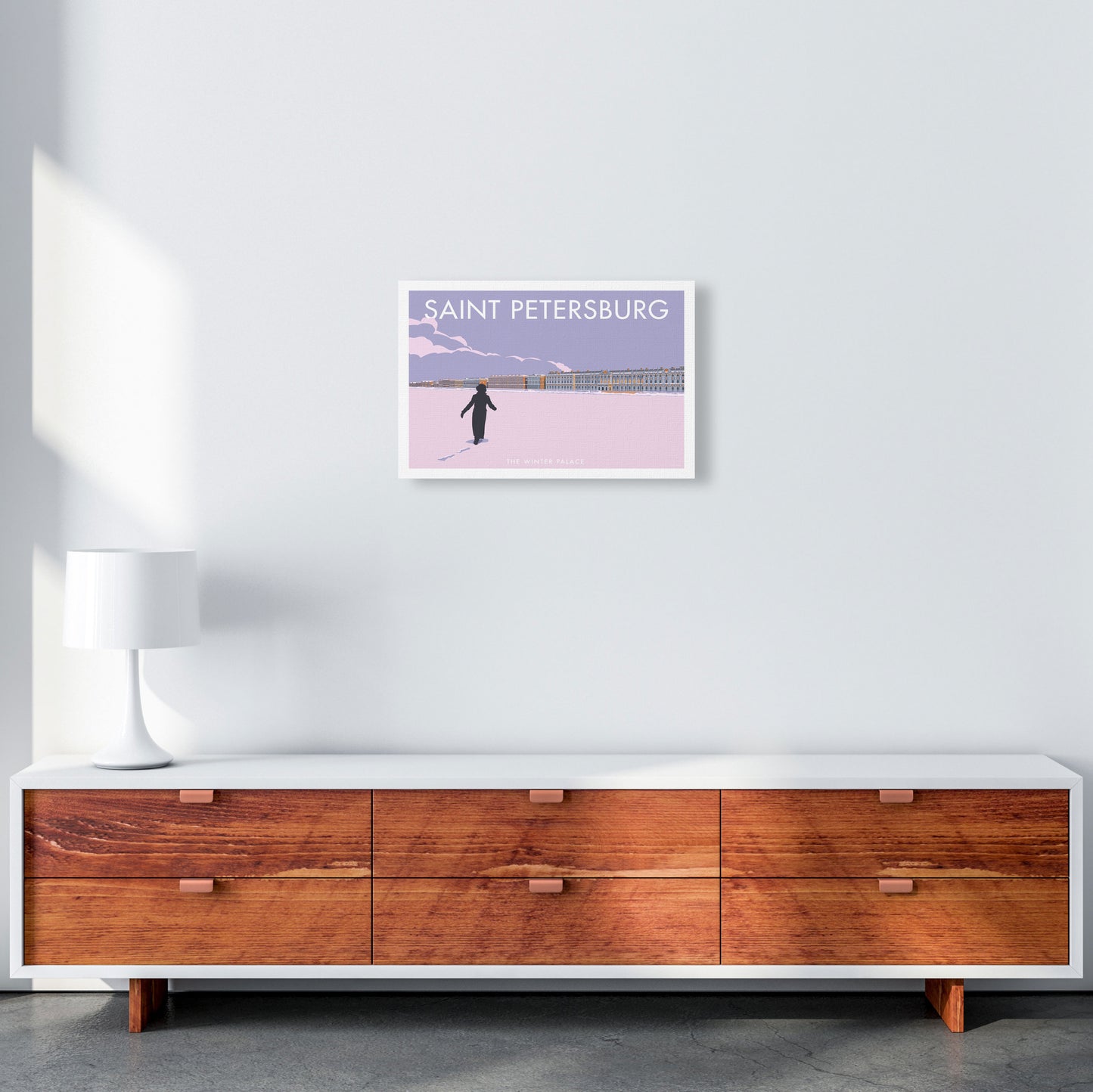 The Winter Palace Saint Petersburg Art Print by Stephen Millership A3 Canvas