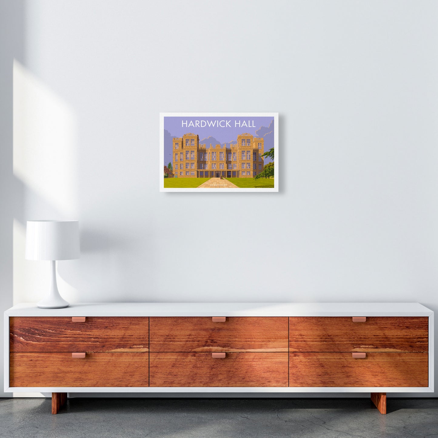 Derbyshire Hardwick Hall Art Print by Stephen Millership 30x40 Travel Canvas