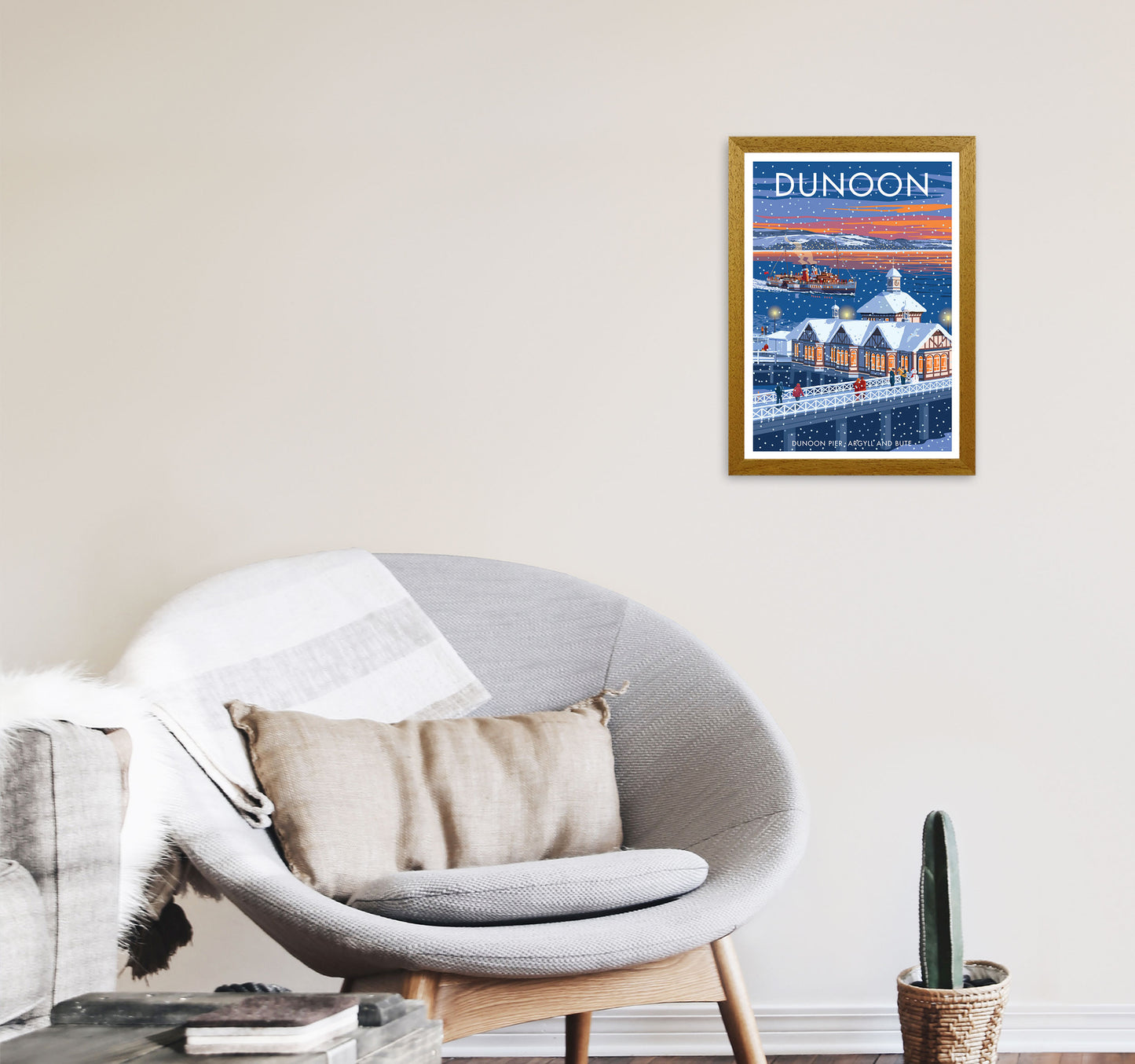 Dunoon Pier Art Print by Stephen Millership A3 Print Only