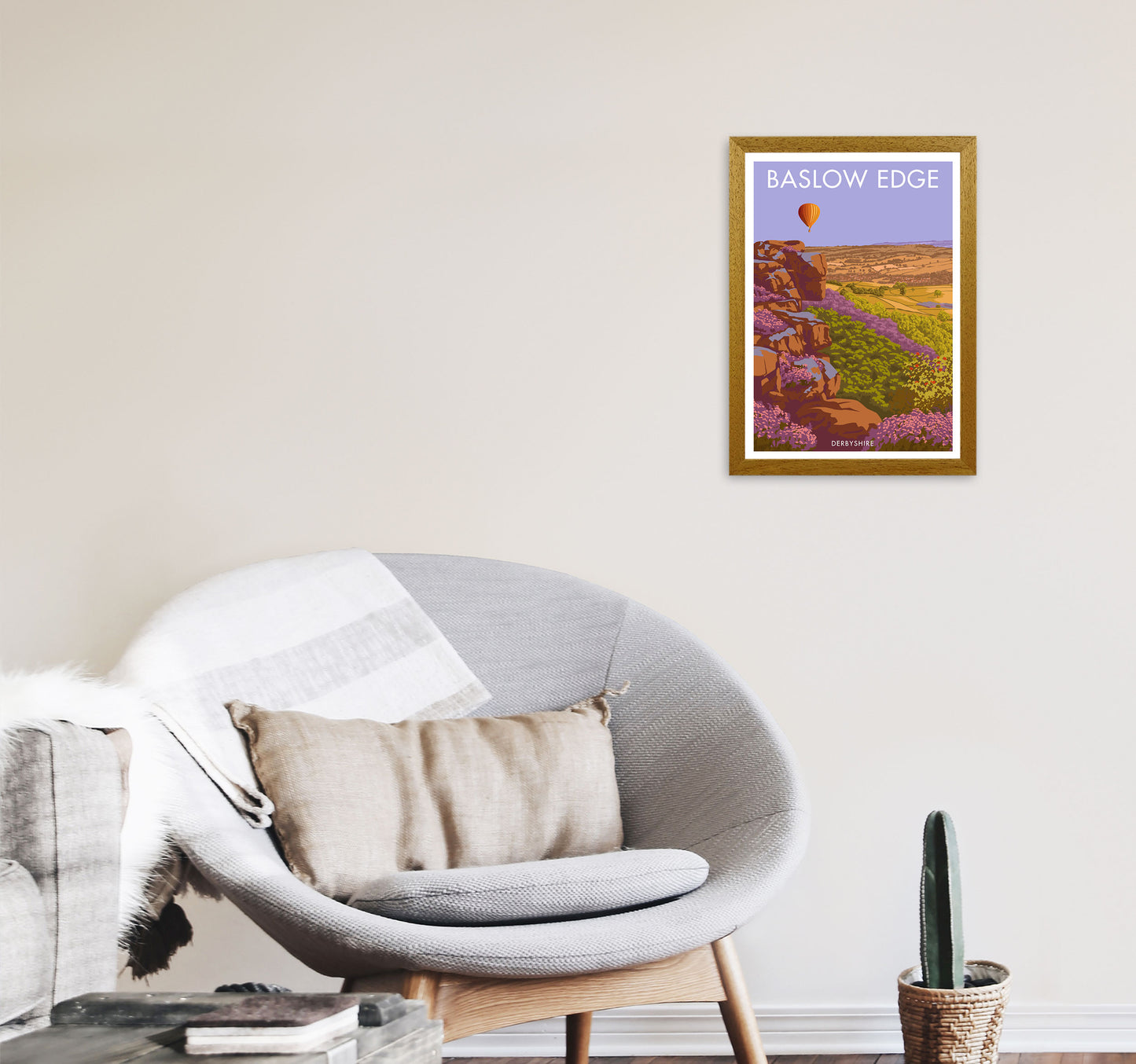 Baslow Edge Derbyshire Travel Art Print by Stephen Millership A3 Print Only