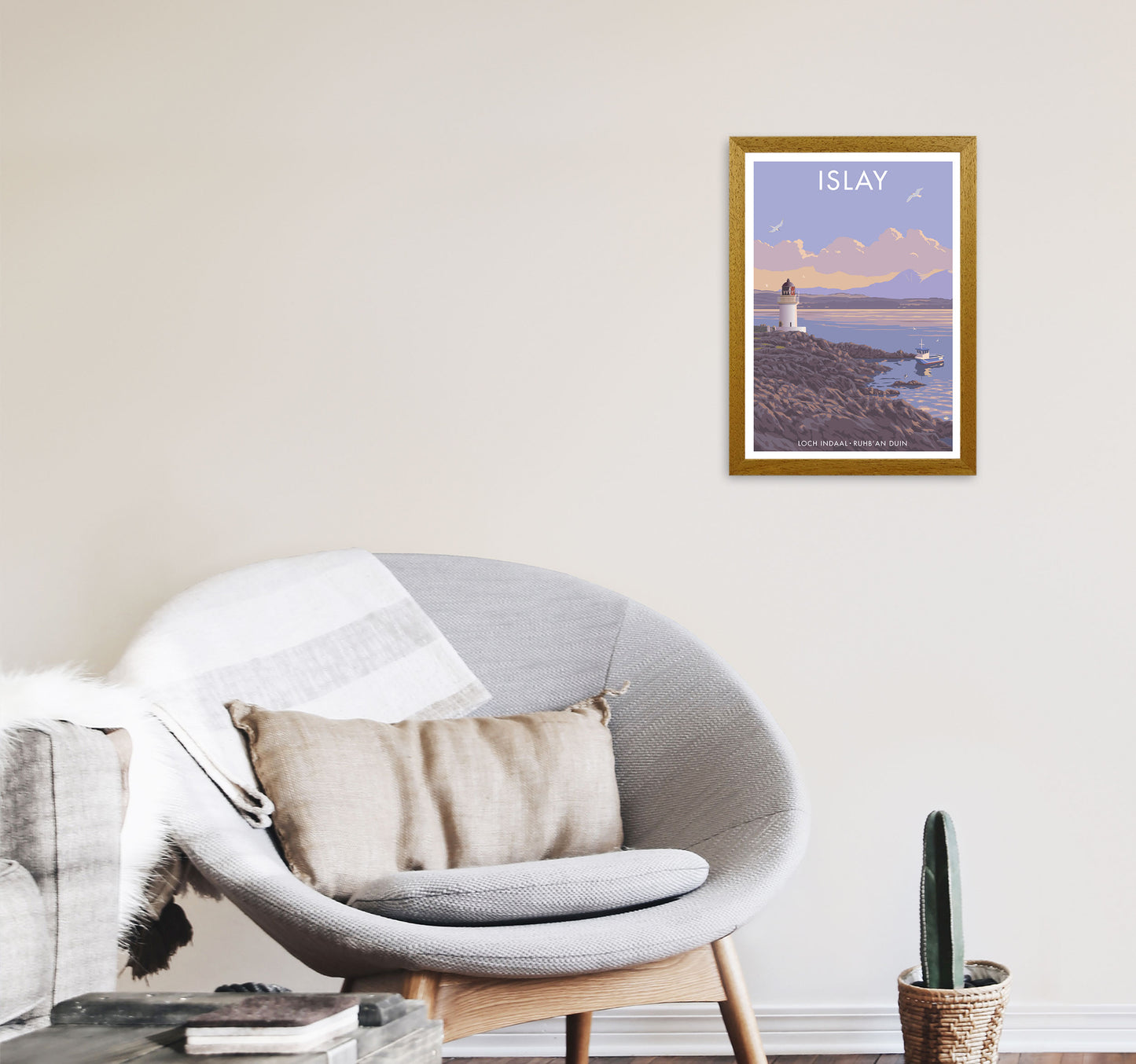 Loch Indaal Islay Travel Art Print by Stephen Millership A3 Print Only