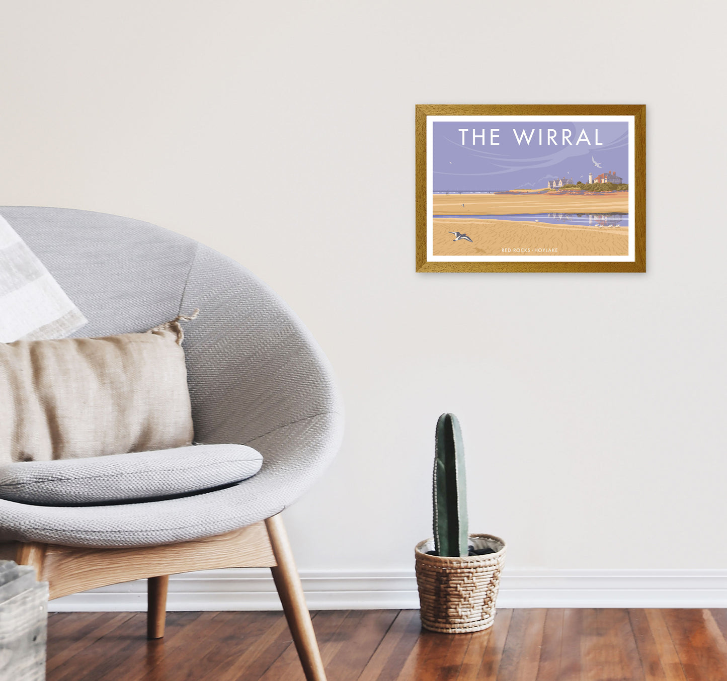 Redrocks Wirral Travel Art Print by Stephen Millership A3 Print Only