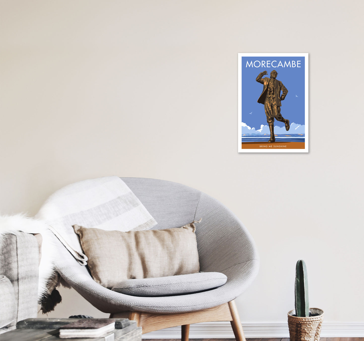 Morecambe by Stephen Millership A3 Black Frame