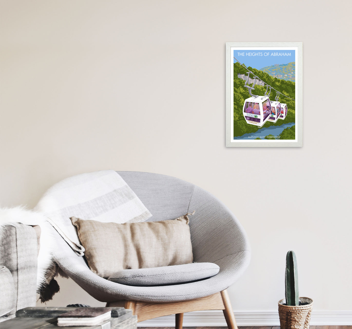 The Heights Of Abraham Art Print by Stephen Millership A3 Oak Frame