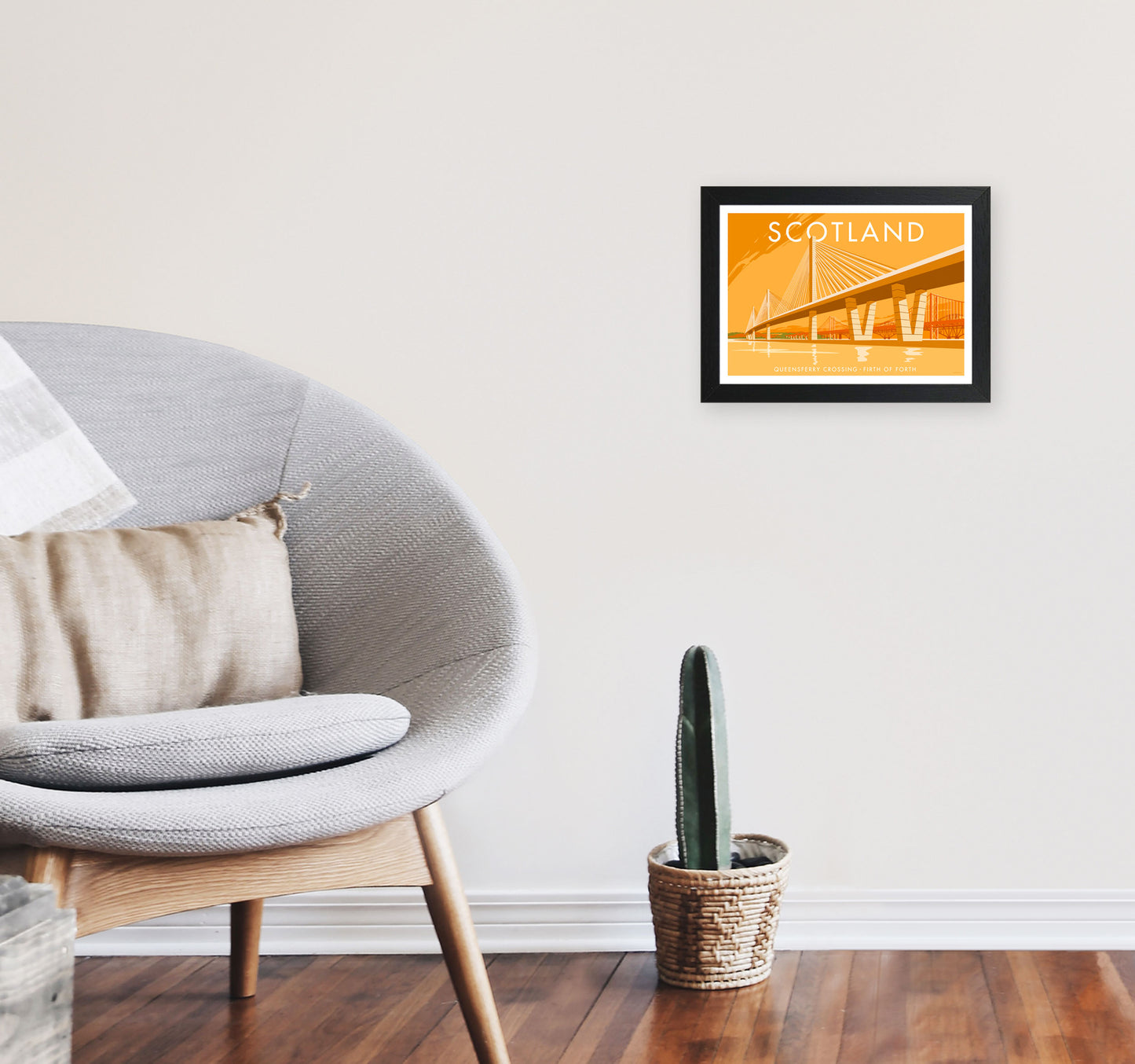 Scotland by Stephen Millership A4 White Frame