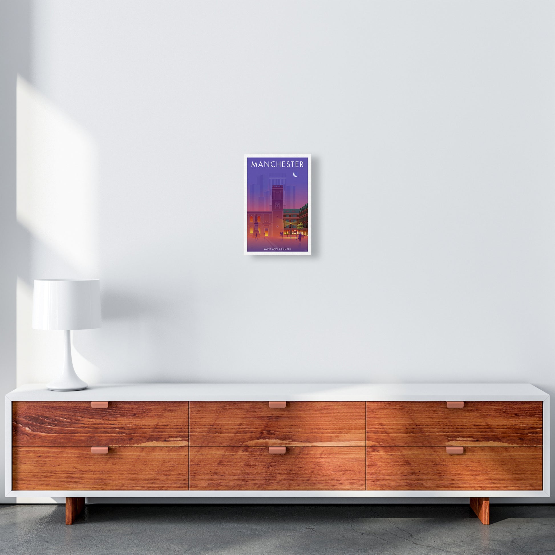 Manchester St Annes Sq Art Print by Stephen Millership A4 Canvas