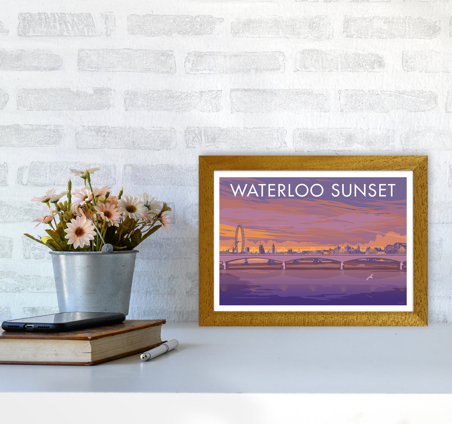 London Waterloo Travel Art Print By Stephen Millership A4 Print Only
