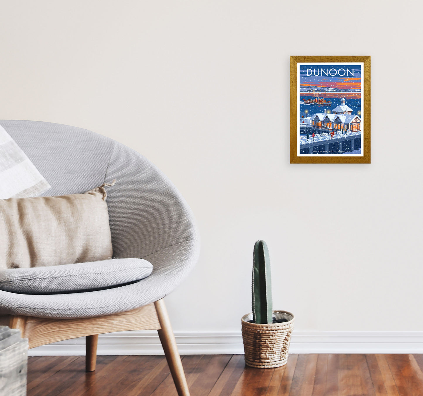 Dunoon Pier Art Print by Stephen Millership A4 Print Only