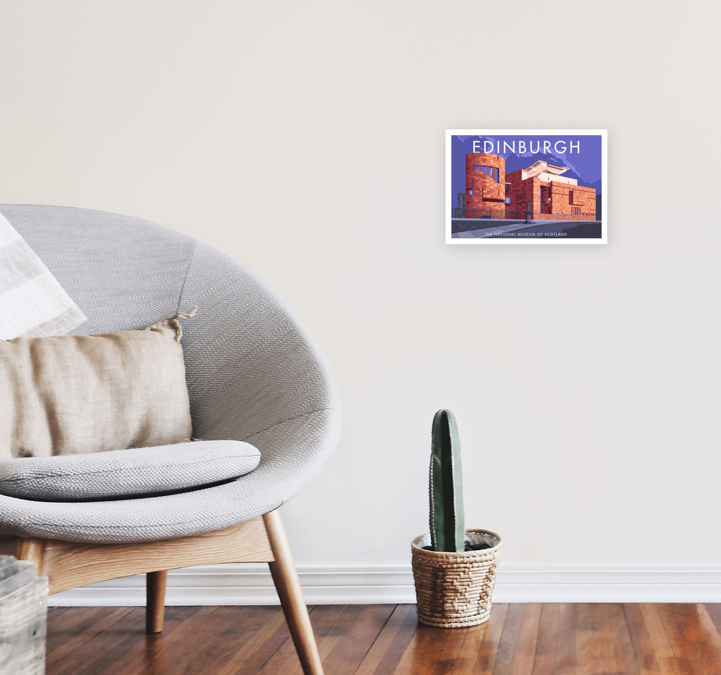 Edinburgh by Stephen Millership A4 Black Frame