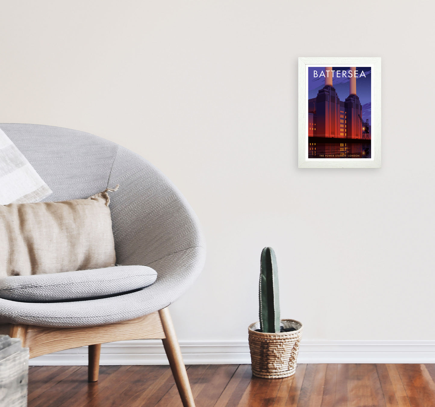Battersea by Stephen Millership A4 Oak Frame