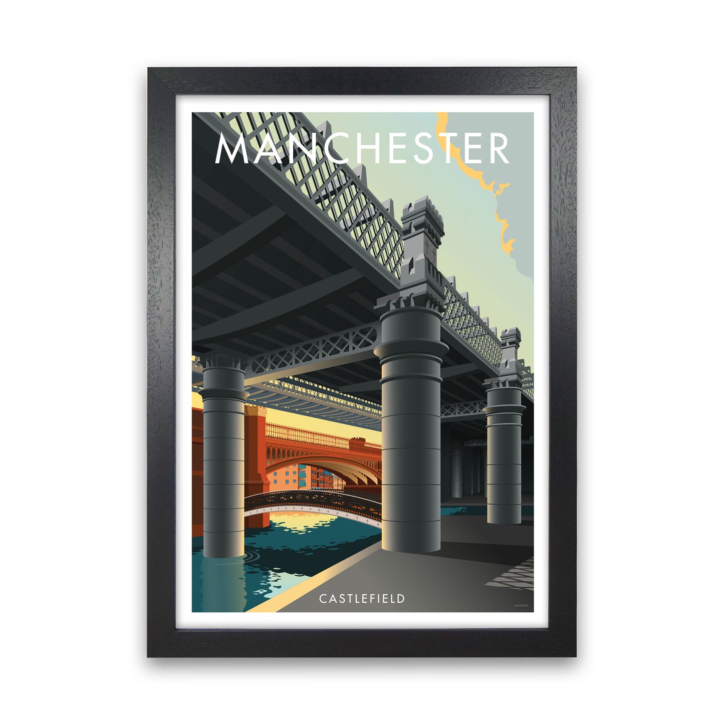 Manchester by Stephen Millership Black Grain