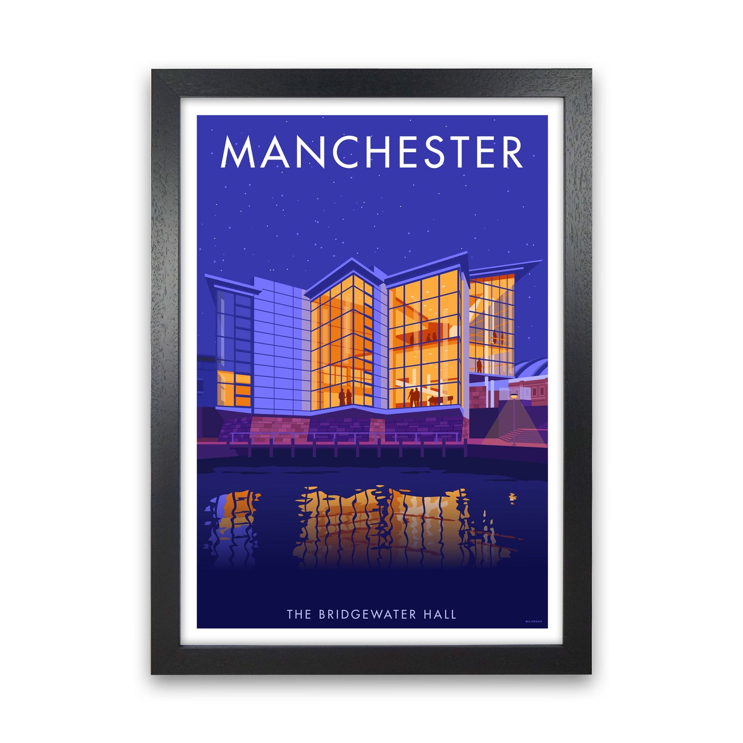 Manchester by Stephen Millership Black Grain